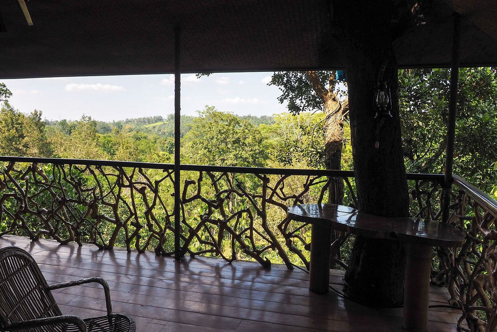 Cottage verandah looking over the hills